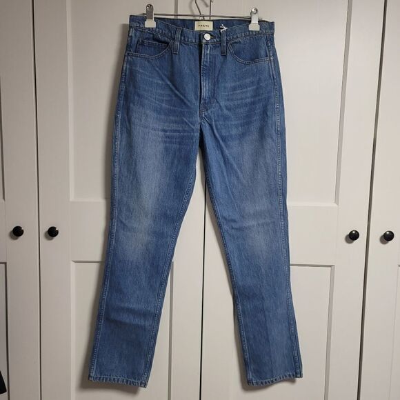 Frame true straight leg jeans in riverwalk, 29 - Picture 6 of 8